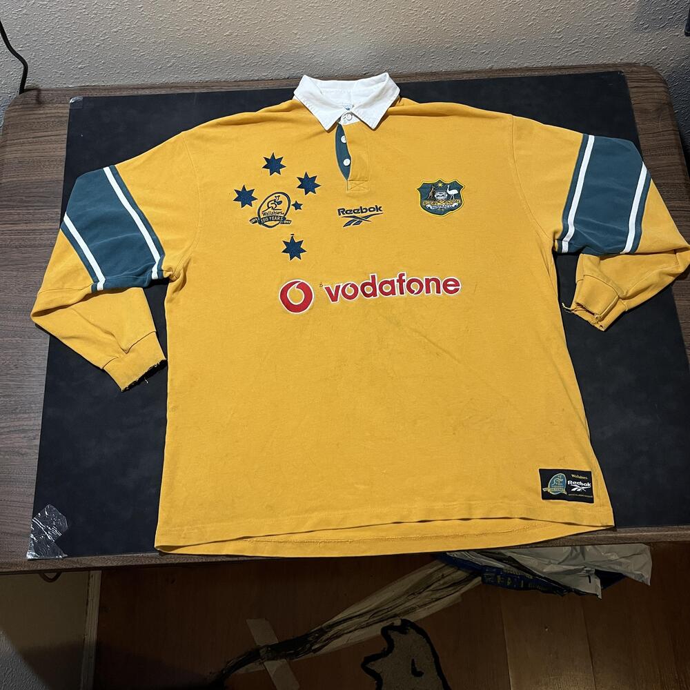 Vintage Australia Wallabies Shirt 1999 Jersey Rugby Union Reebok Vodafone 90s
